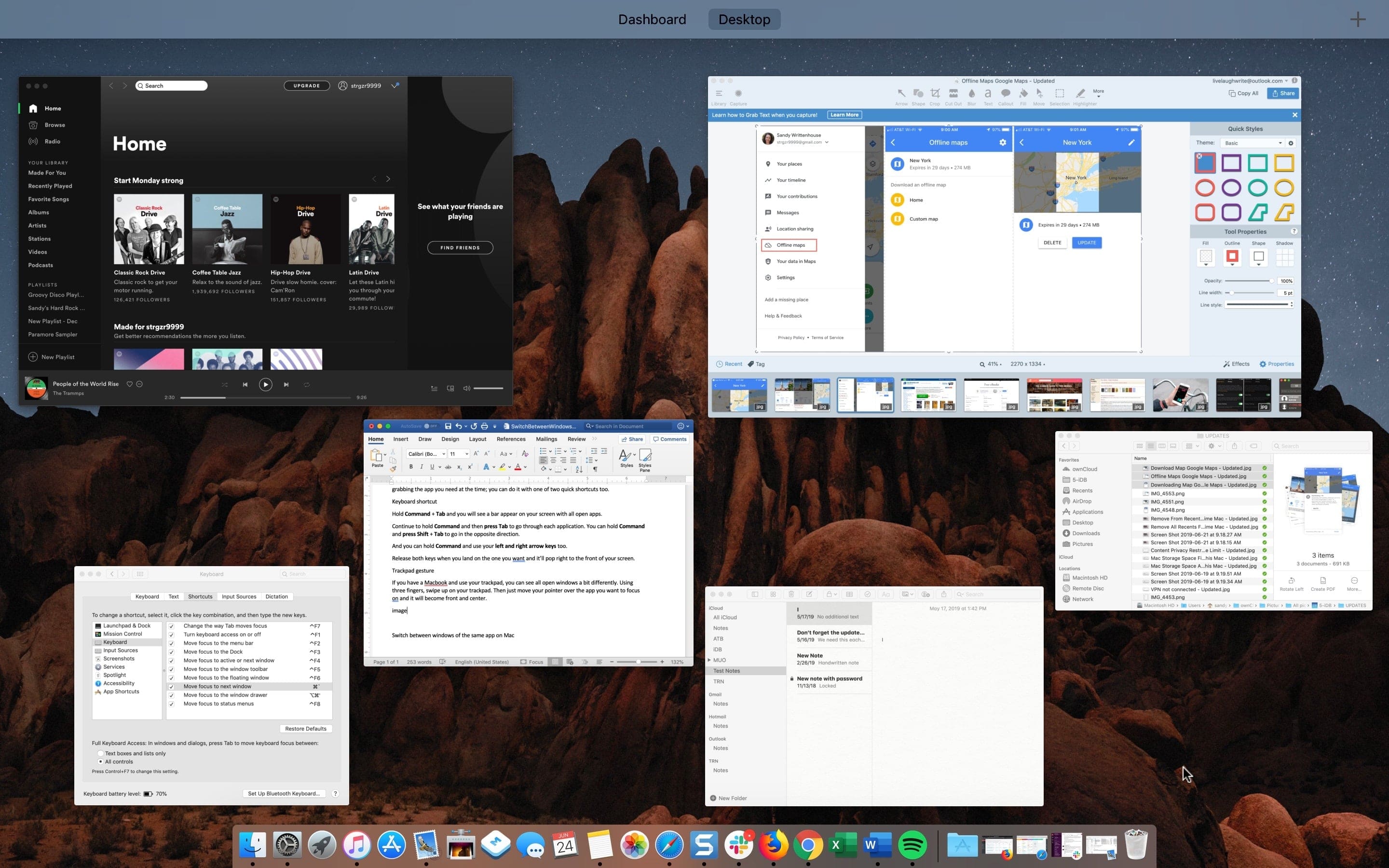 Mac open app in current desktop software